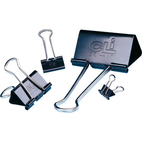 Charles Leonard 5/8in Medium Binder Clips, 12 Pack, Black; $2.98