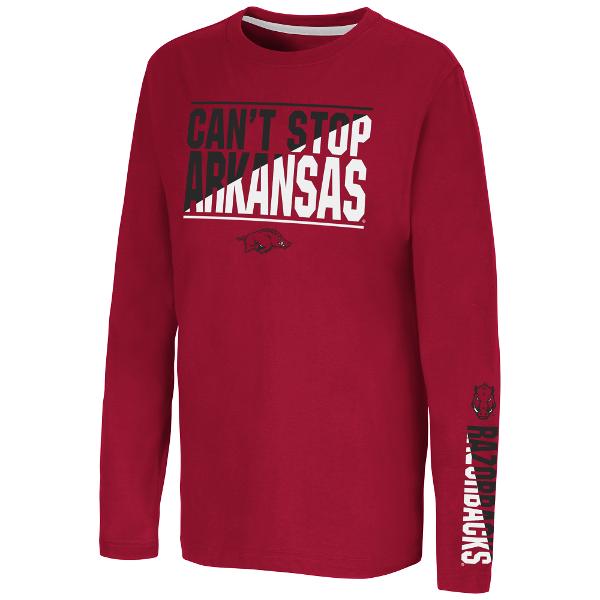 Arkansas Razorbacks Youth Tornado Long Sleeve Tee; $24.00