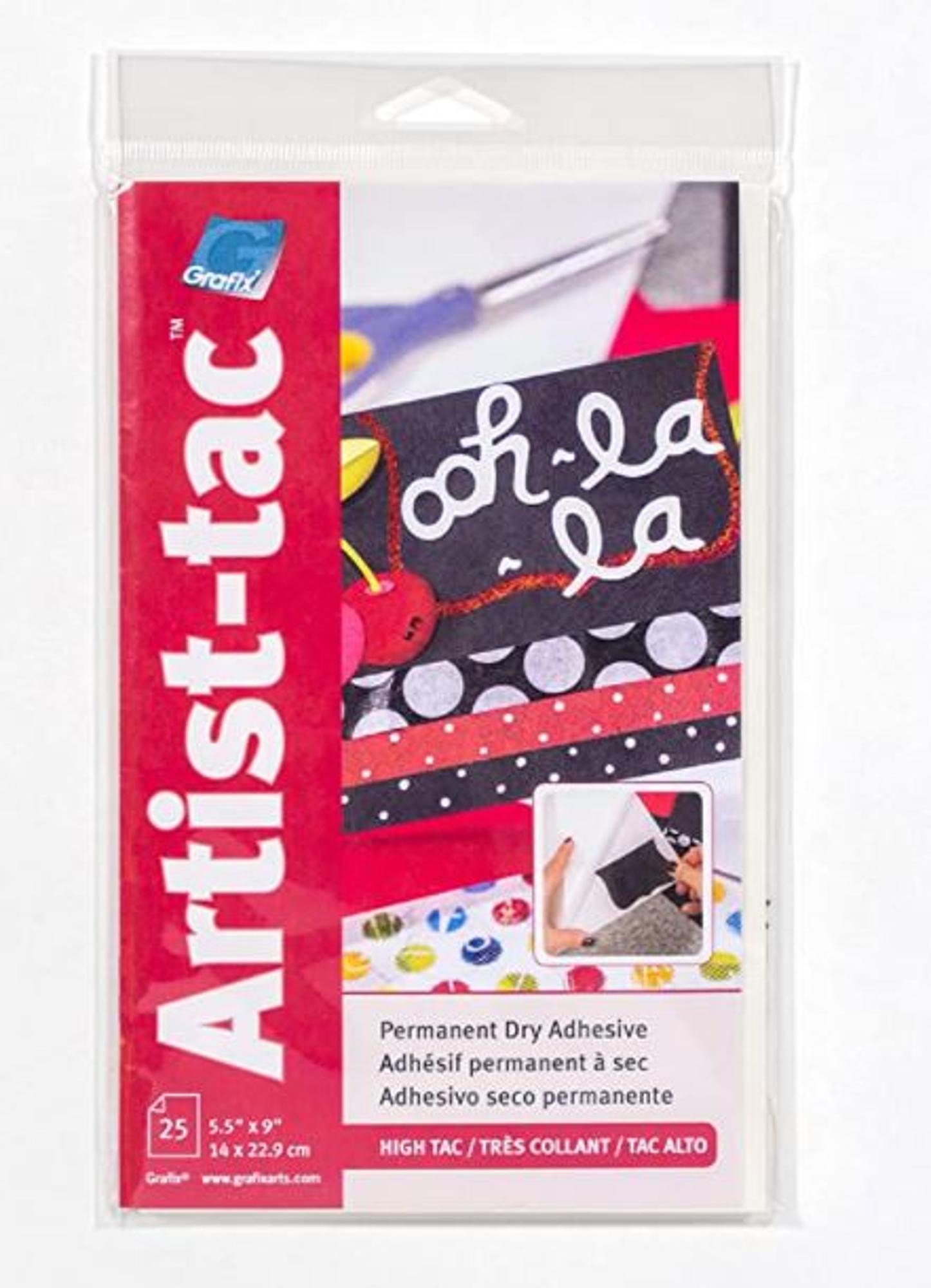 image of: Artist-Tac Dry Adhesive 5.5x9 Sheets 25/pkg