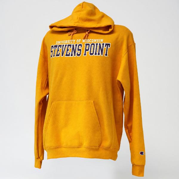 x-University of Wisconsin Stevens Point Replen Powerblend Hood1, Gold; $49.98