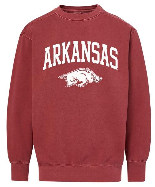 Arkansas Razorbacks Collegiate Running Hog Crewneck; $49.99