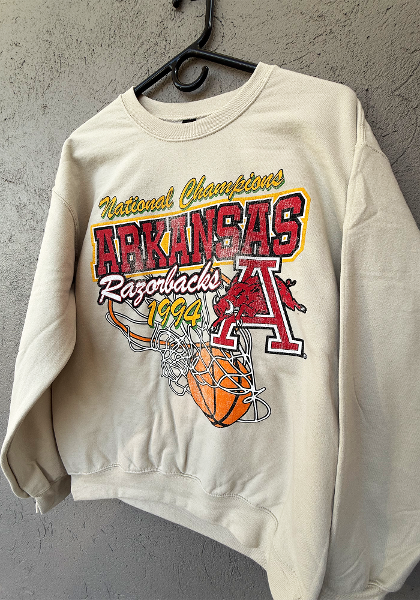 Arkansas Razorbacks National Champions Hoop Sweatshirt; $52.00