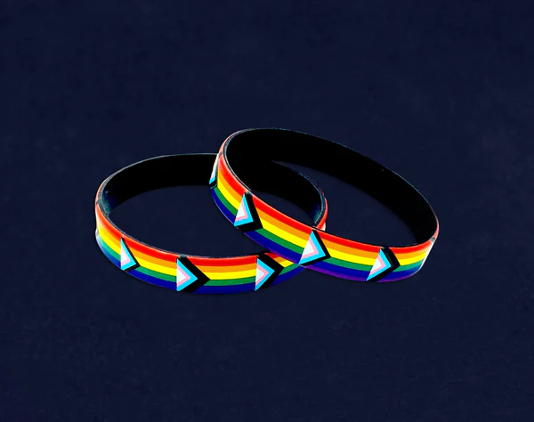 Product image 1 of 1 for Silicone Bracelet Progress Pride Logo