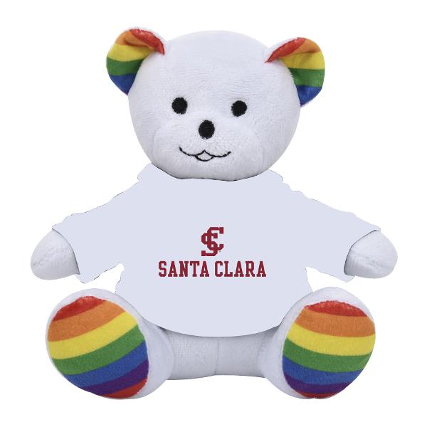 Santa Clara Broncos 6in Rainbow Pride Bear, White; $27.98