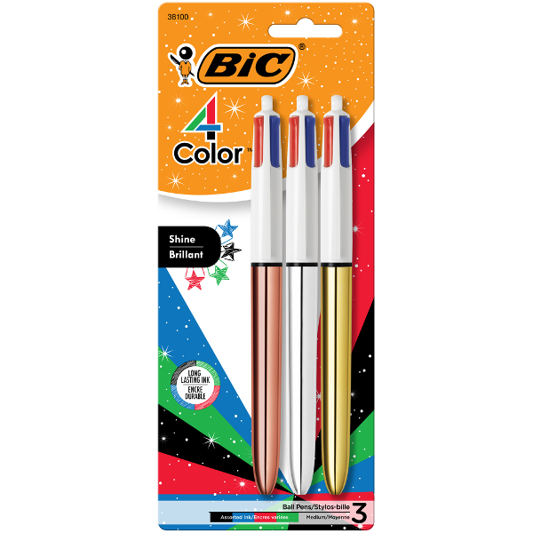 BIC 4 COLOR SHINE 3PK; $13.16