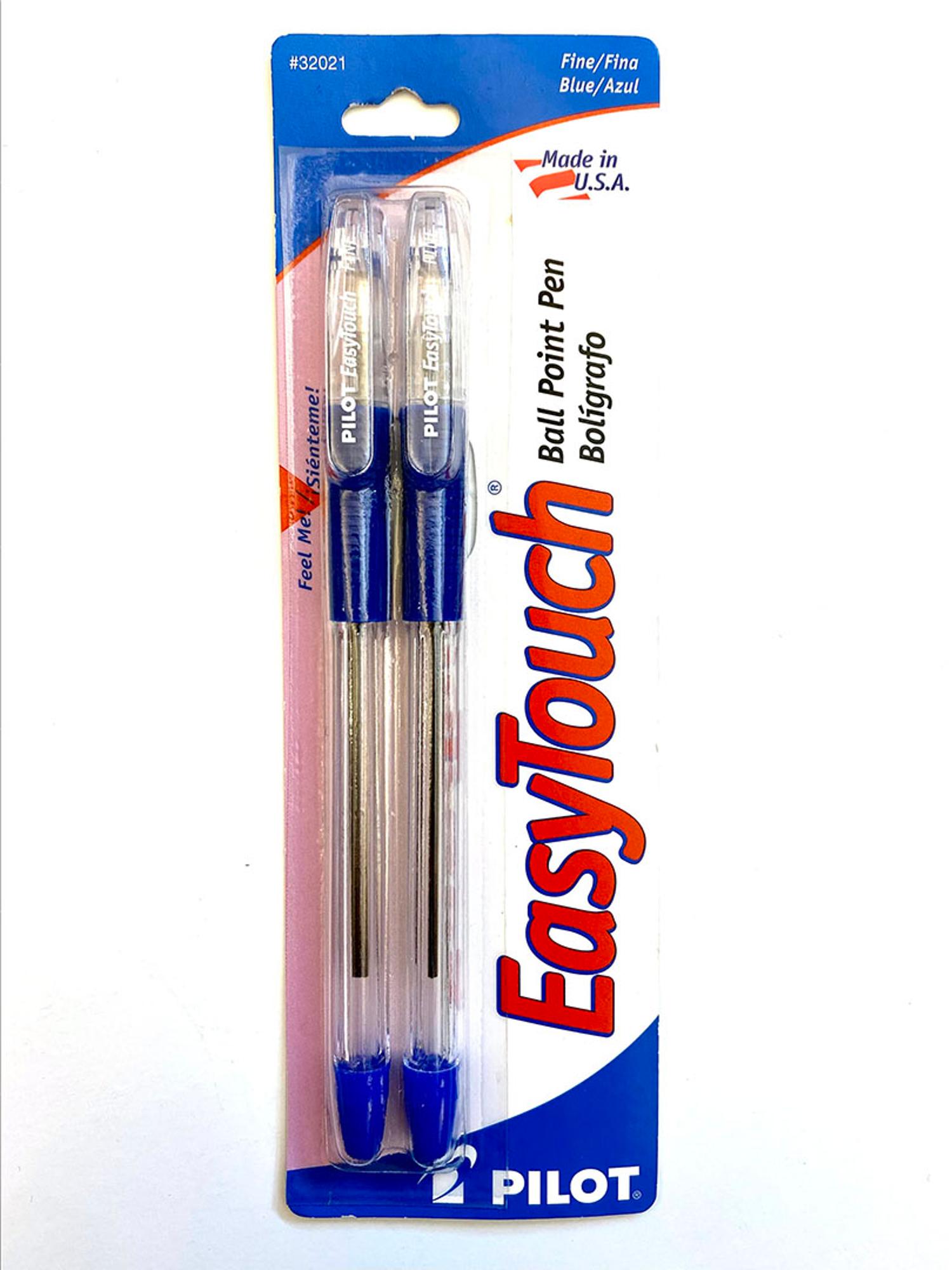 image of: PILOT EASY TOUCH FINE BLUE PEN 2/CD
