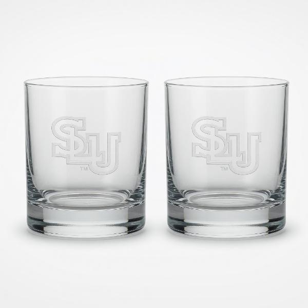 Etched SLU DOF Glass Set of 2; $39.95
