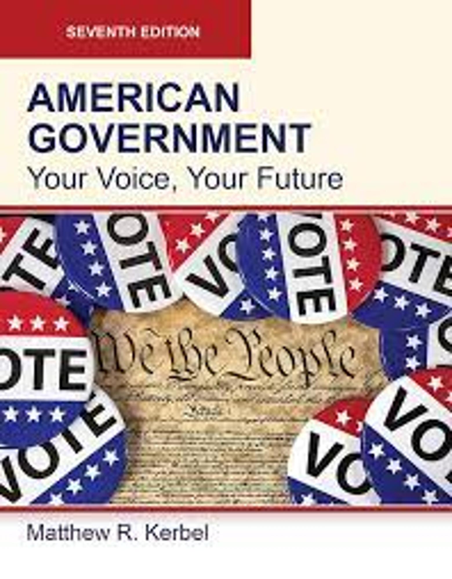 Cover image for AMERICAN GOVERNMENT (B+W,PB)