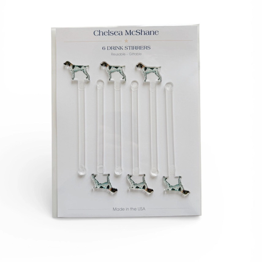 Product image 1 of 1 for German Shorthaired Pointer Acrylic Drink Stirrers, Pack of 6