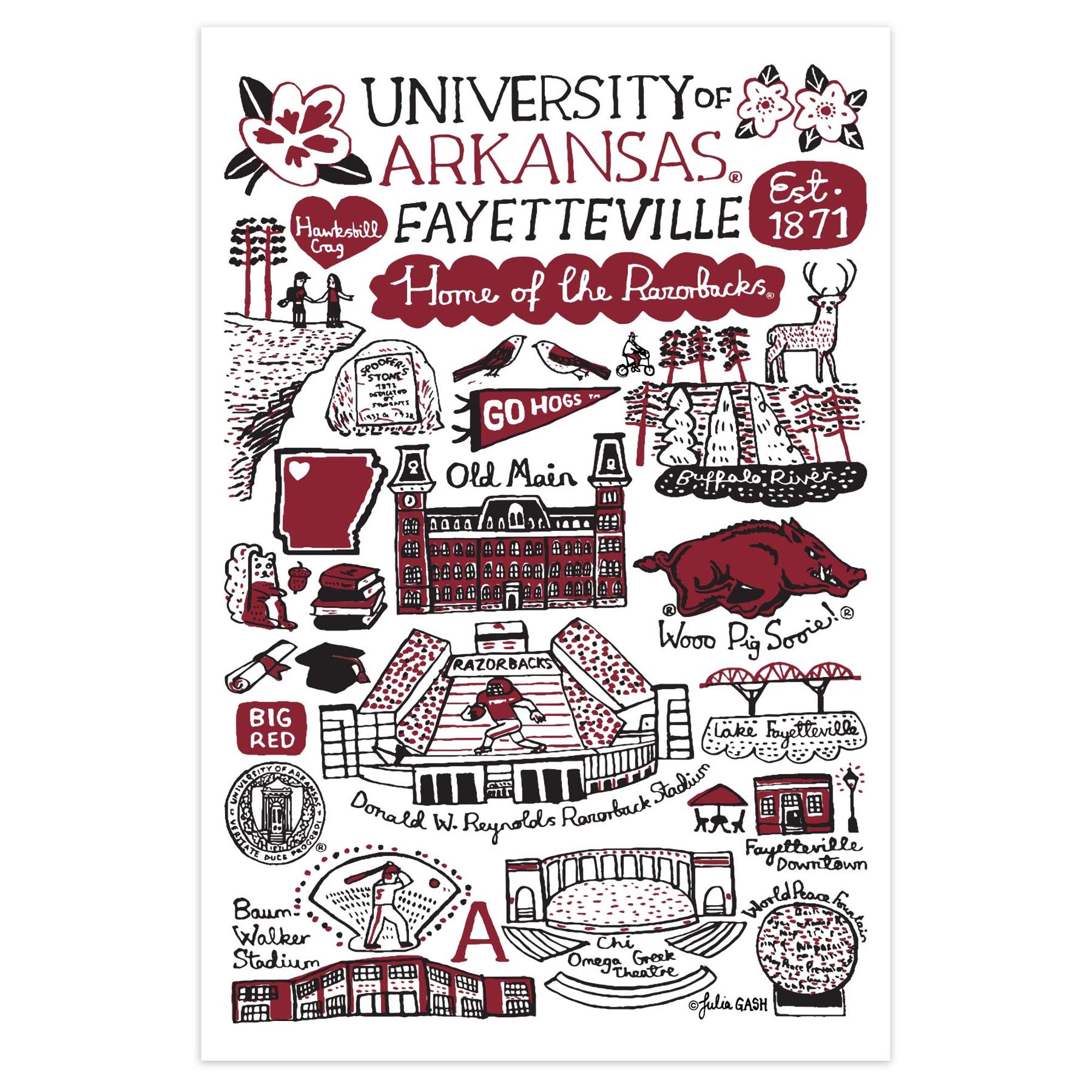 image of: University of Arkansas Julia Gash 12" x 18" Poster