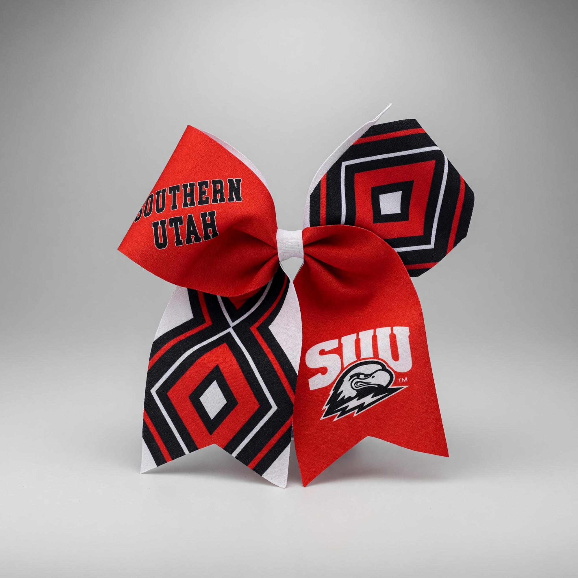 Product image 1 of 1 for Cheer Ribbon Barrette – Red/Black SUU Spirit