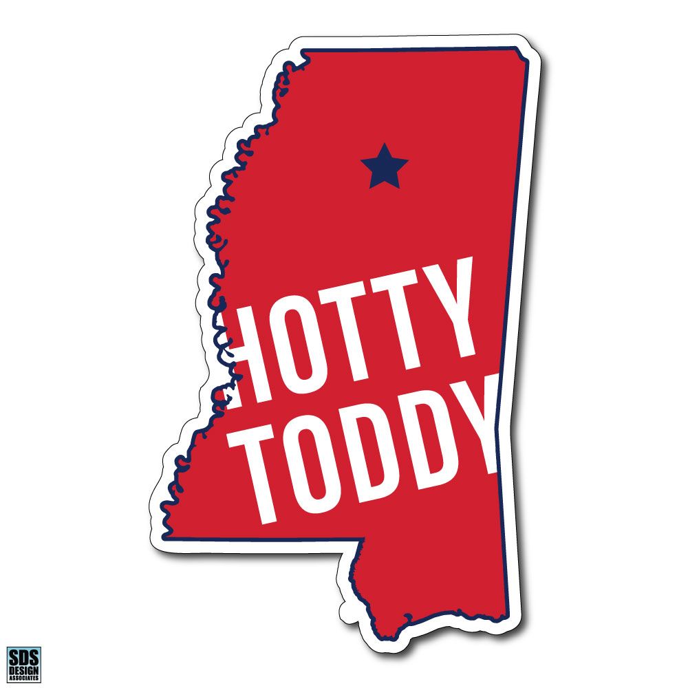 image of: Red State Hotty Toddy Vinyl Decal 3in