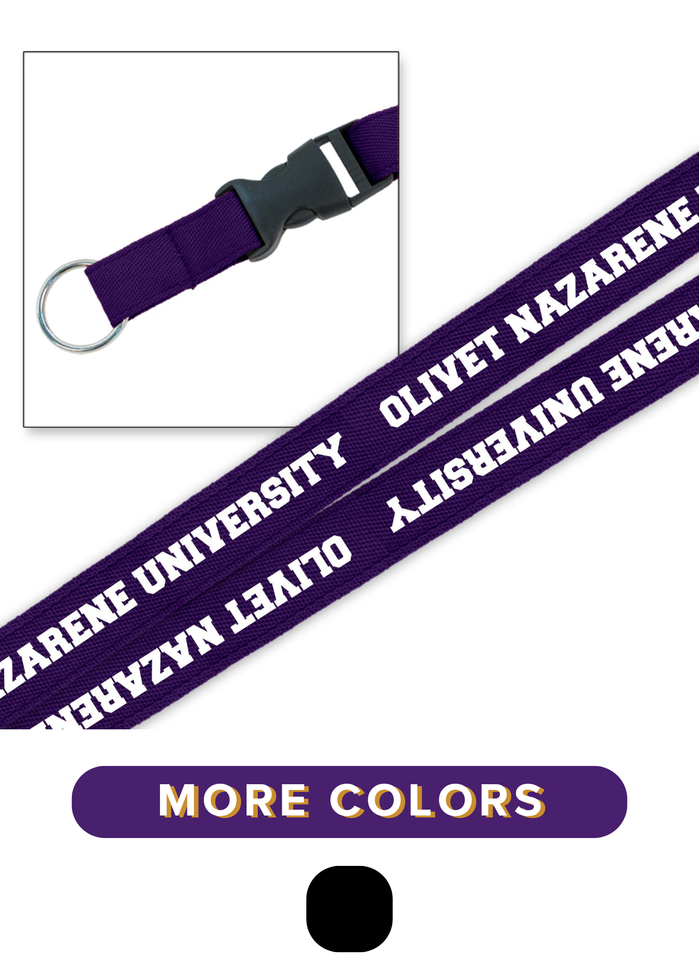Olivet Nazarene University Platinum Woven Lanyard