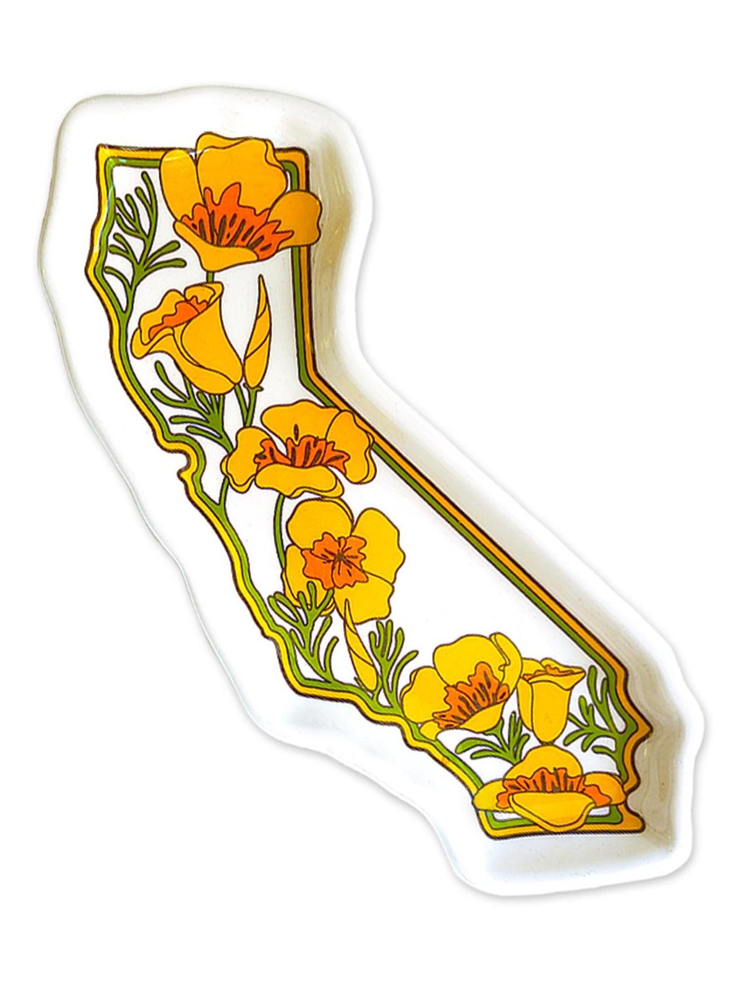 California with Poppies Trinket Tray
