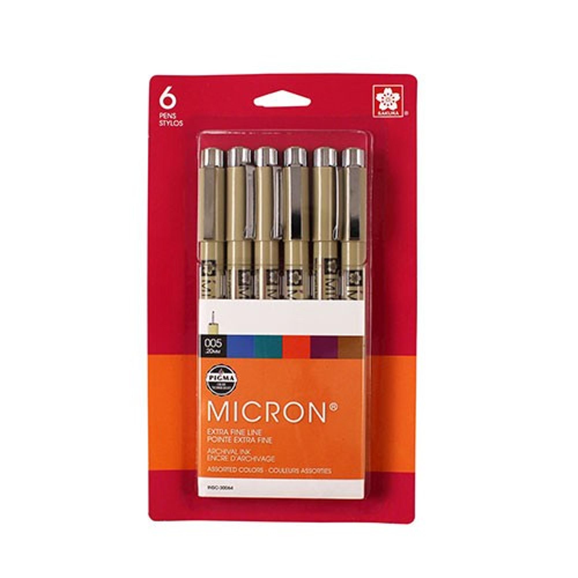 image of: Pigma Micron Pen 005, 6 Color Set