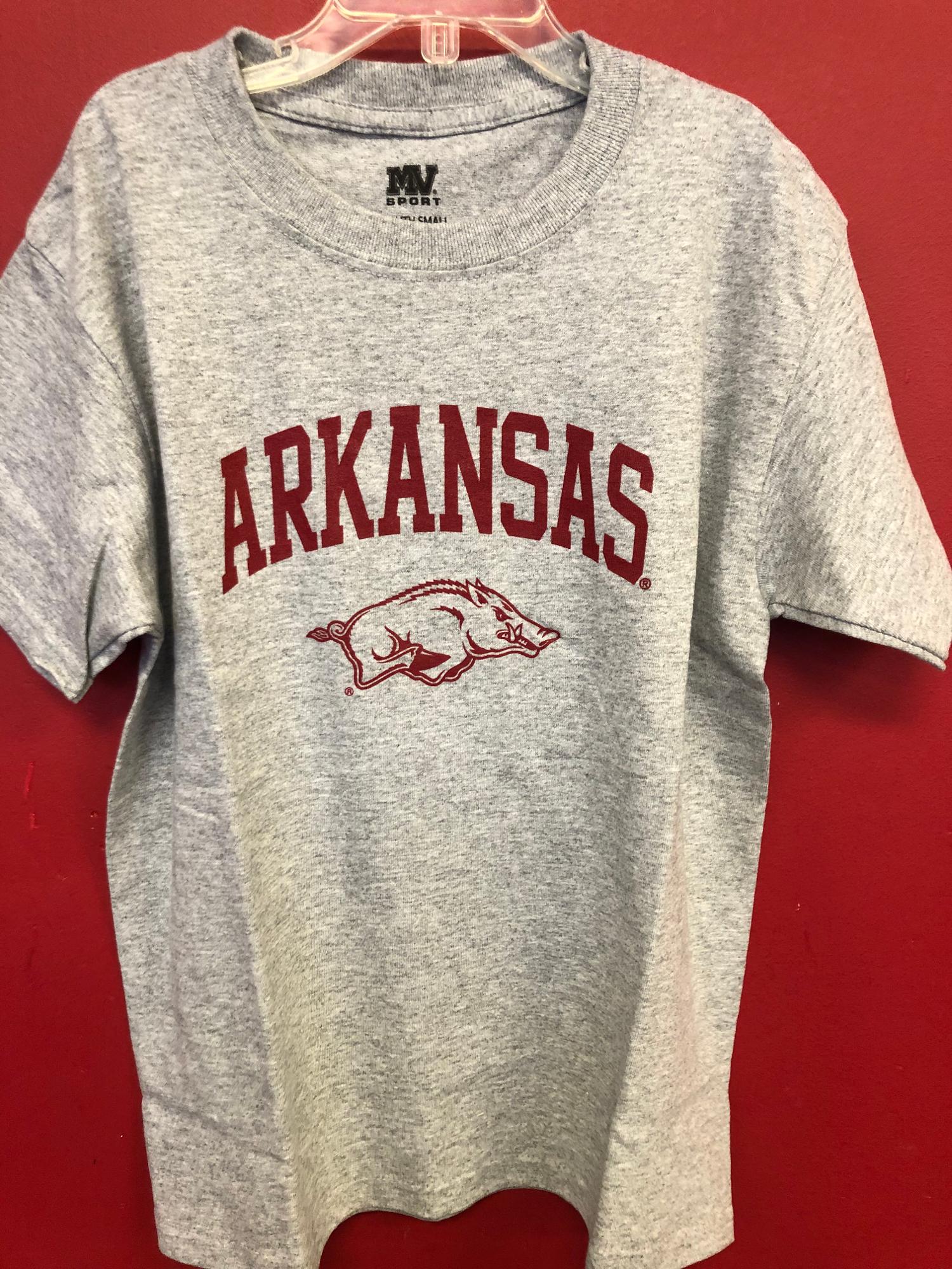 image of: zz Arkansas Razorbacks Youth Running Hog Classic Tee - Heather Grey