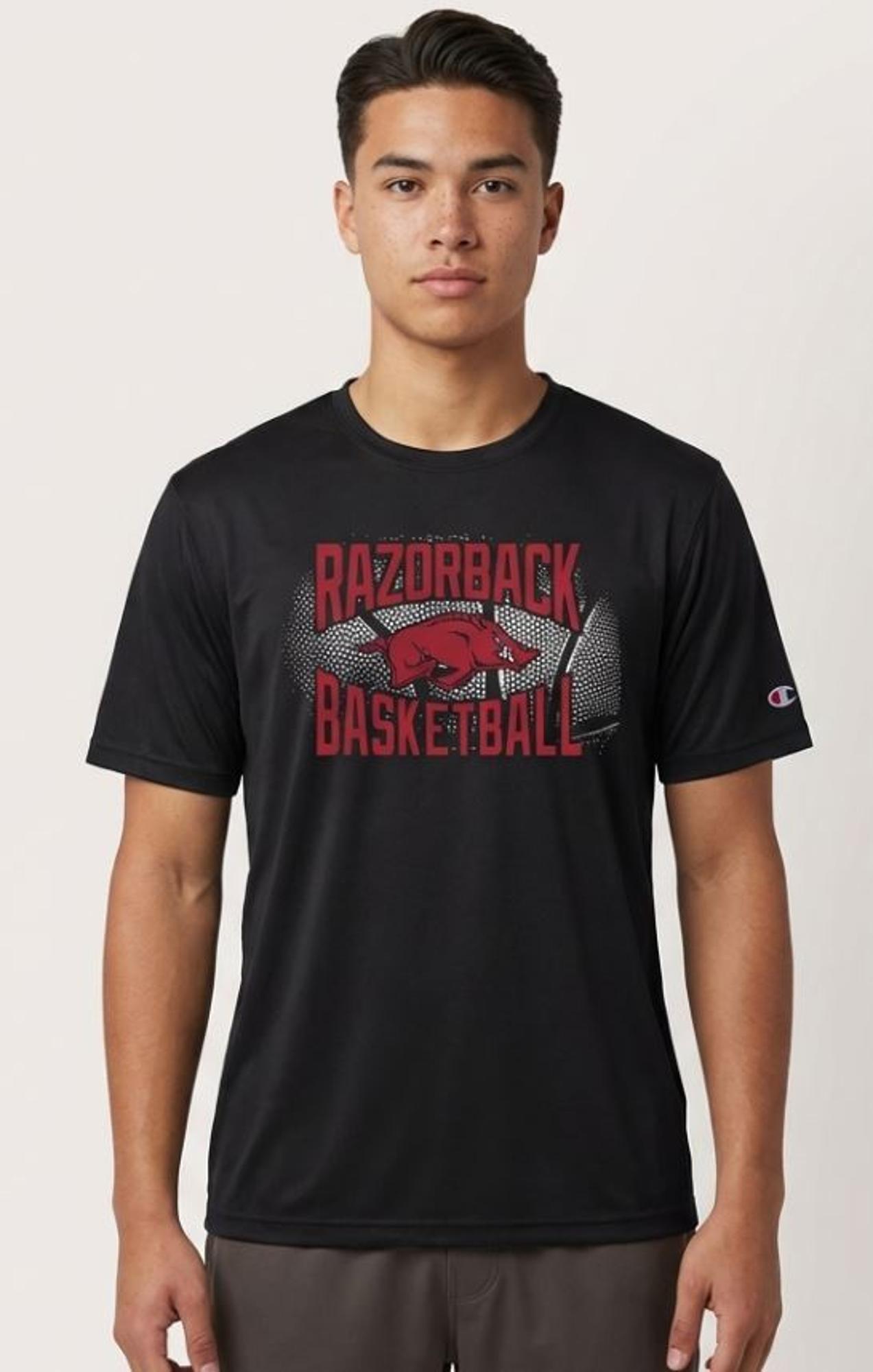 Product image 1 of 1 for Arkansas Razorbacks Basketball Flat Top Short Sleeve Tee - Black
