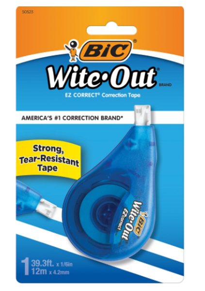 BIC Wite-Out EZ-Correct Correction Tape, White; $4.98