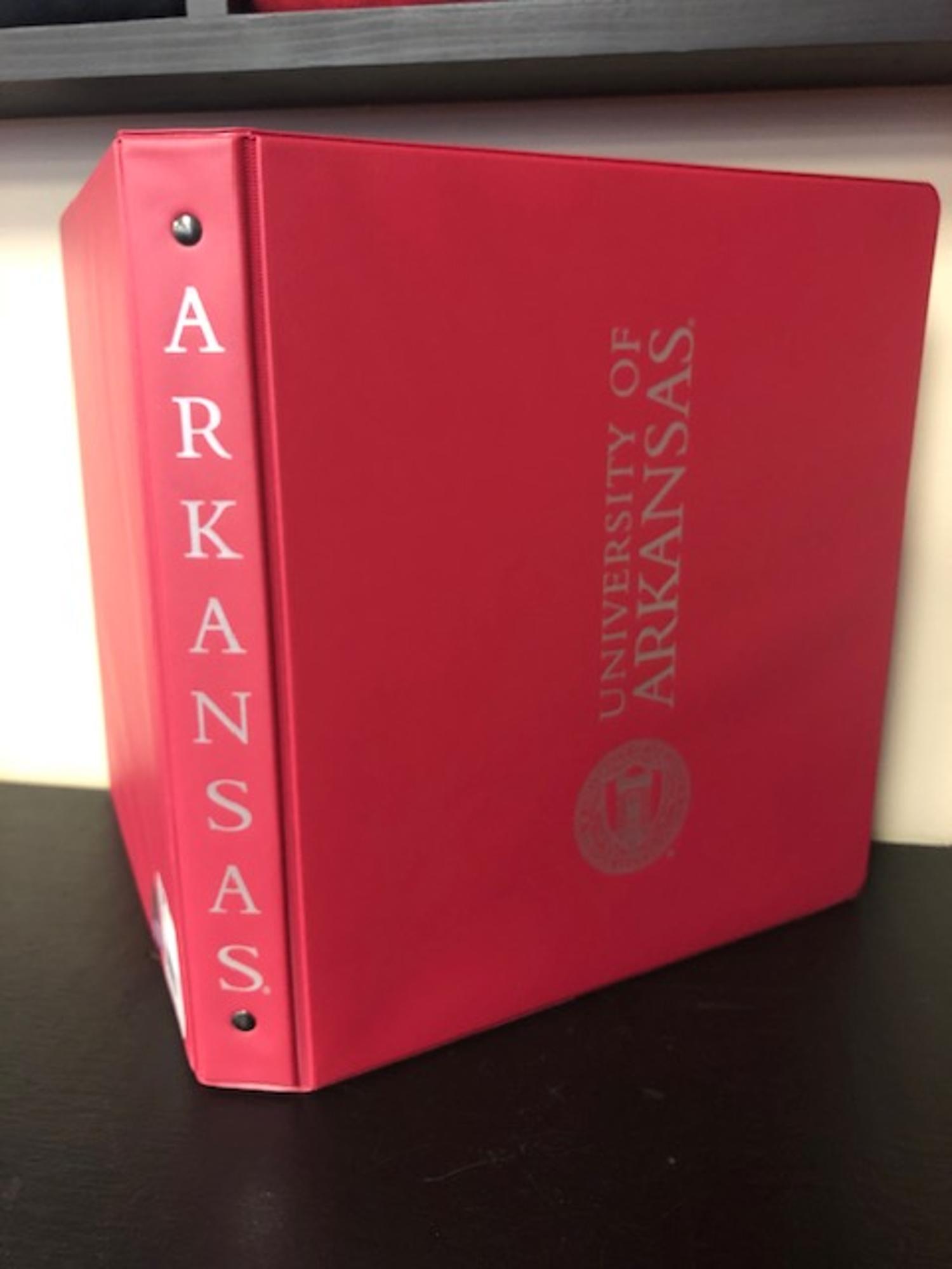image of: University of Arkansas Samsill Branded 1 Inch Seal Ring Binder - Burgundy