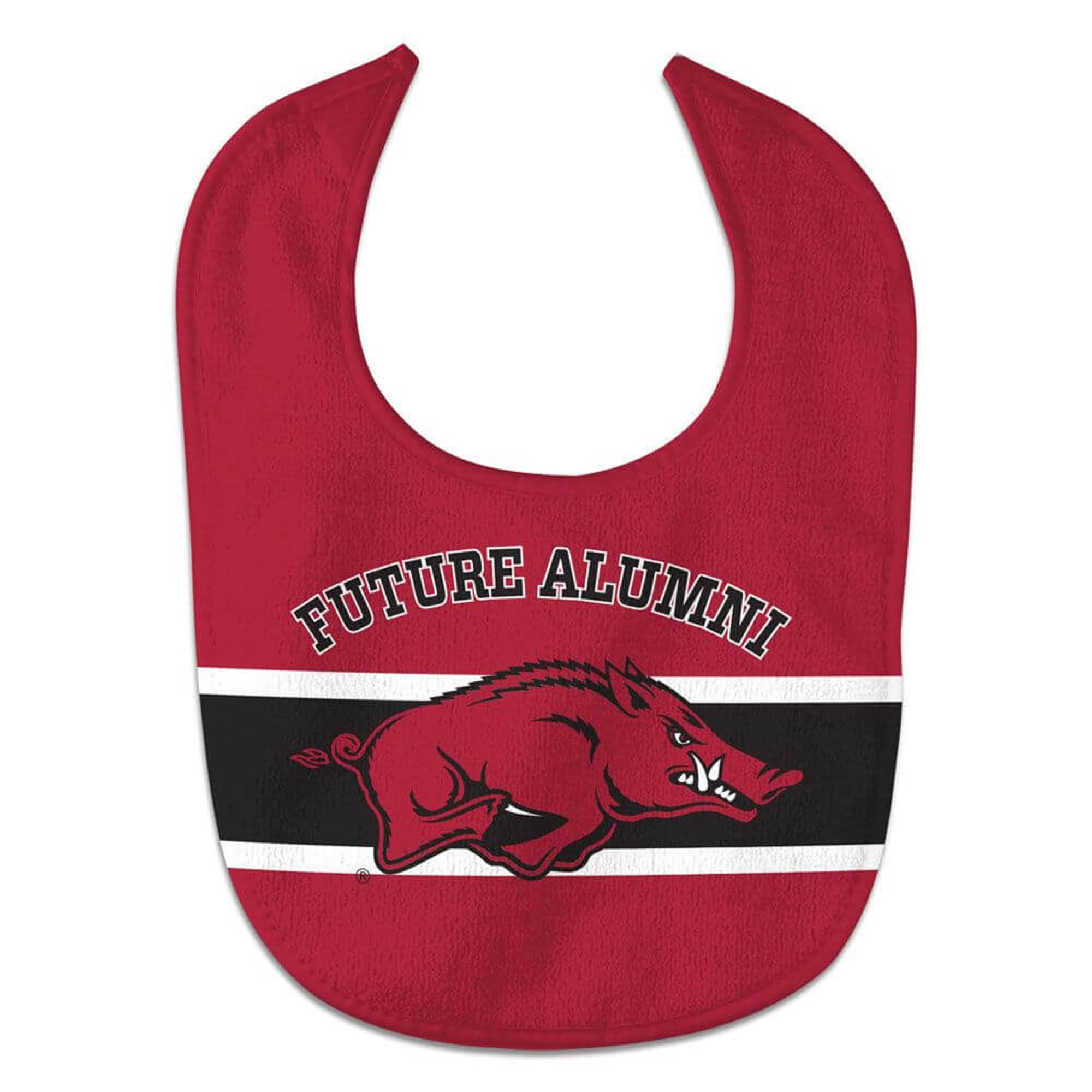 image of: Arkansas Razorbacks Wincraft All Pro Future Alumni Baby Bib - Crimson/Black