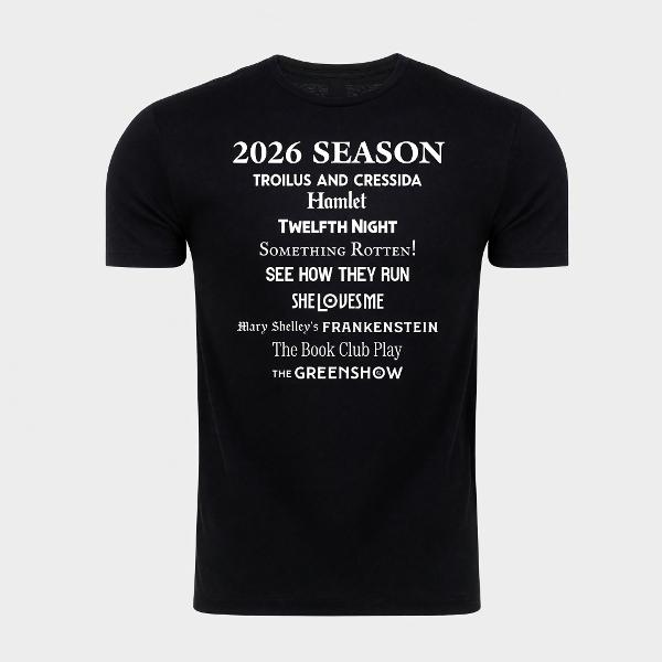 Utah Shakespeare Festival 2026 Season Play Shirt; $22.99