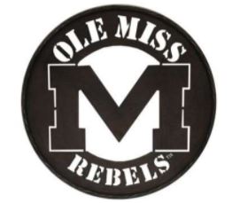 image of: Ole Miss Rebels M Metal Wall Art 24 in