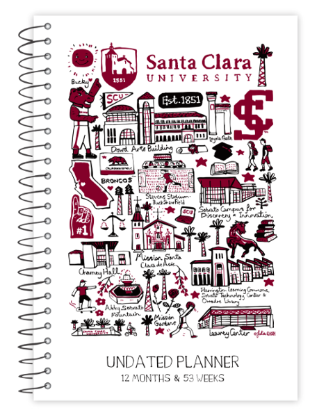 Santa Clara Broncos Julia Gash Undated Academic Planner; $13.98
