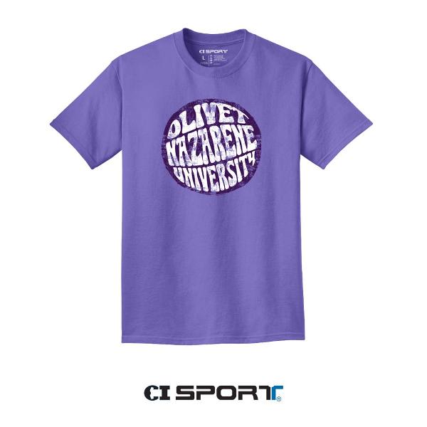 Olivet Nazarene University Bubble Short Sleeve Tee, Amethyst; $26.99