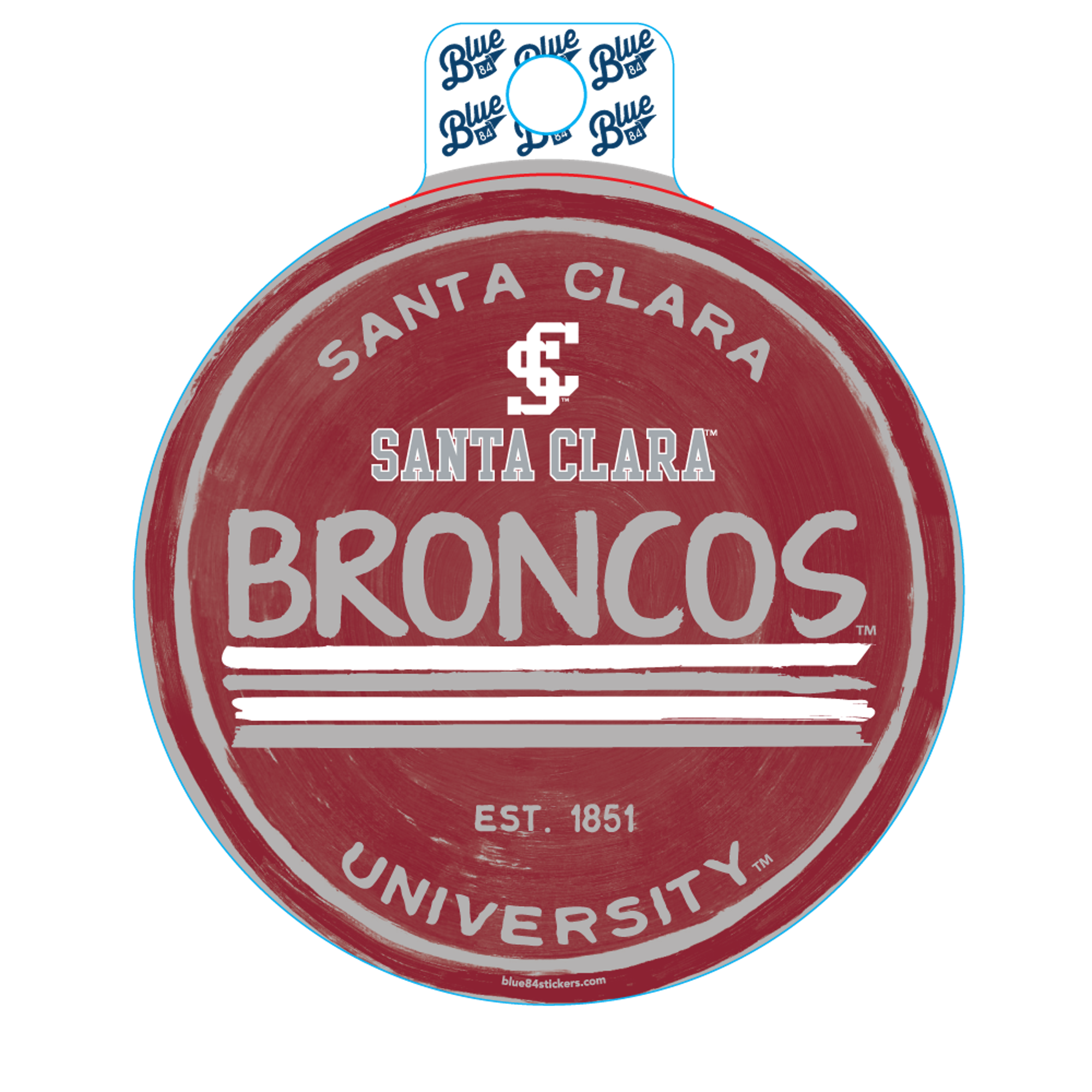 Product image 1 of 1 for Santa Clara Broncos Blue 84 Delicate Circle Sticker