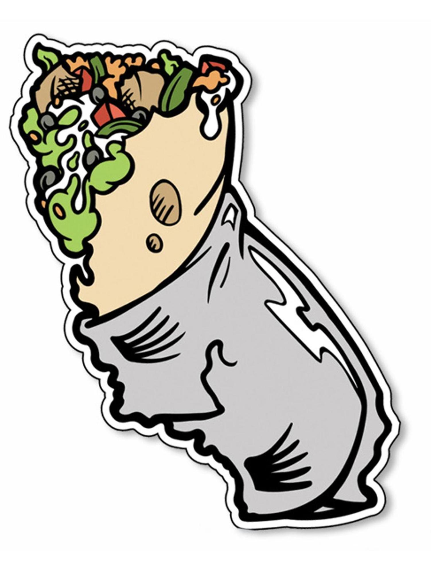 California Burrito Vinyl Sticker