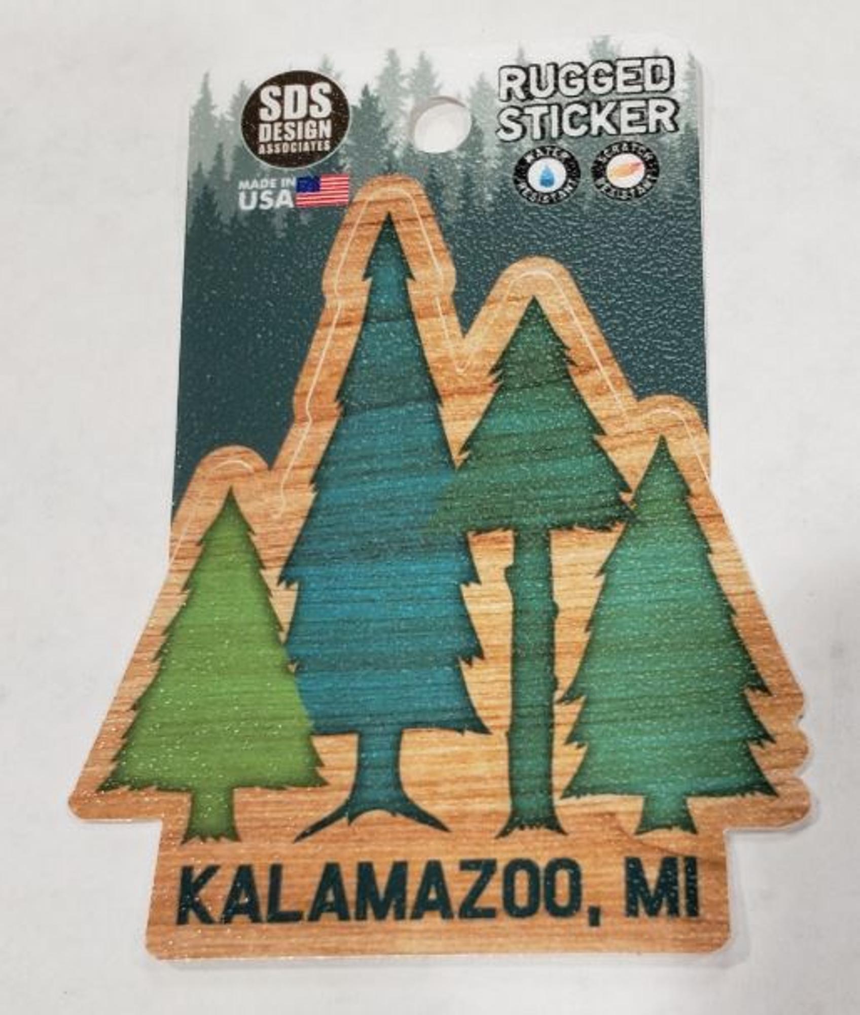 image of: Rugged Decal - Mi Trees 3.5"