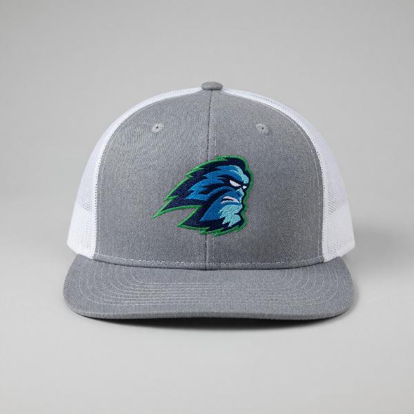 CAP Snapback Flat Bill Trucker Heather Gray/White; $23.99