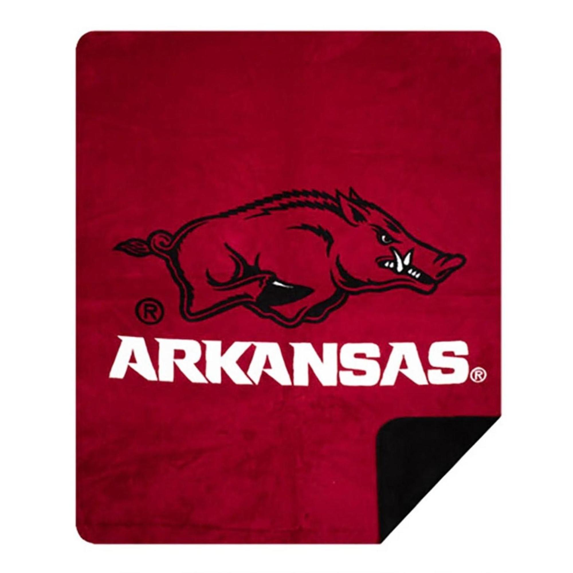 Product image 1 of 1 for Arkansas Razorbacks 60x72 Silver Knit Throw Blanket