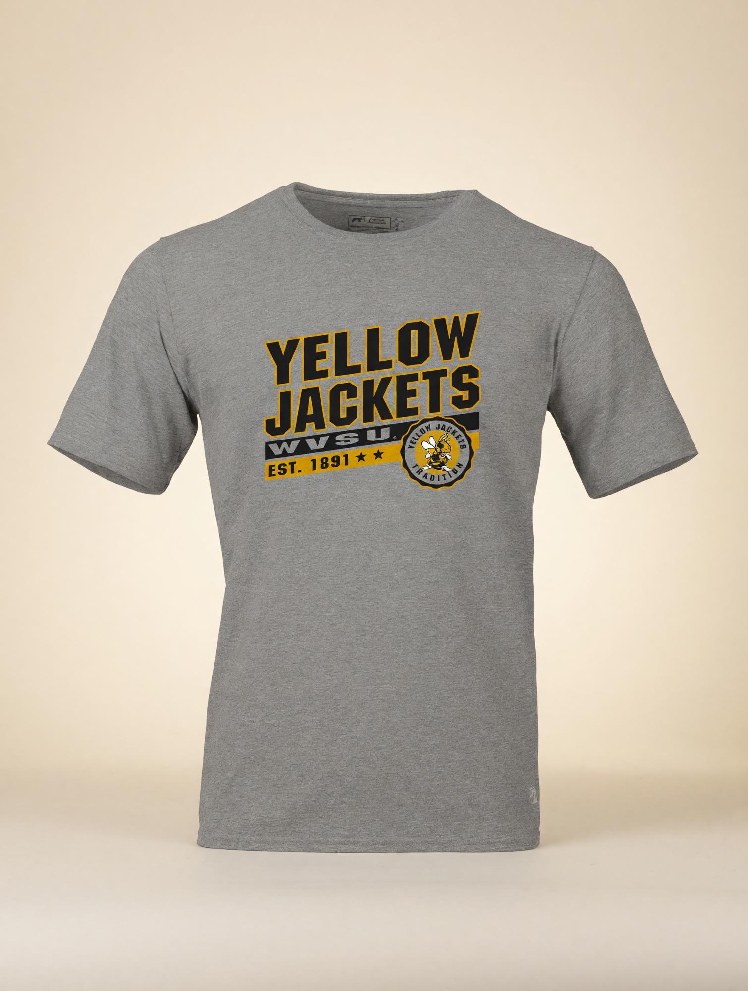 Product image 1 of 1 for Tee - Russell Gray "Yellow Jackets" Crew