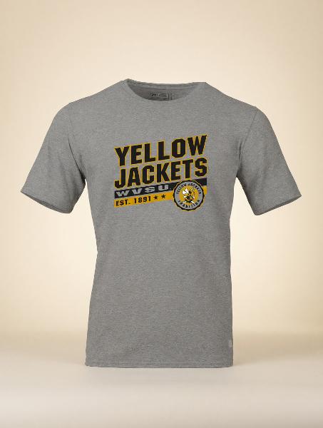 Tee - Russell Gray "Yellow Jackets" Crew; $19.99