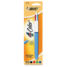 image of: BIC 4 Color Pen- Blue, Black, Green, Red