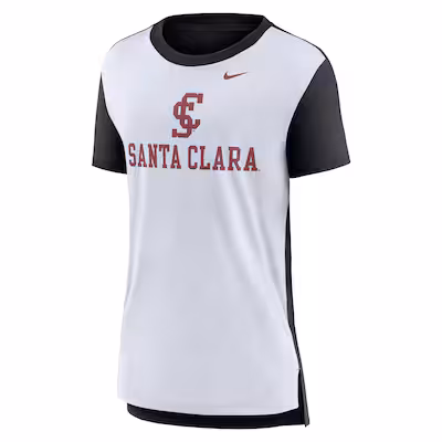 image of: Santa Clara Broncos Nike Women's Triblend Colorblock Short Sleeve Tee