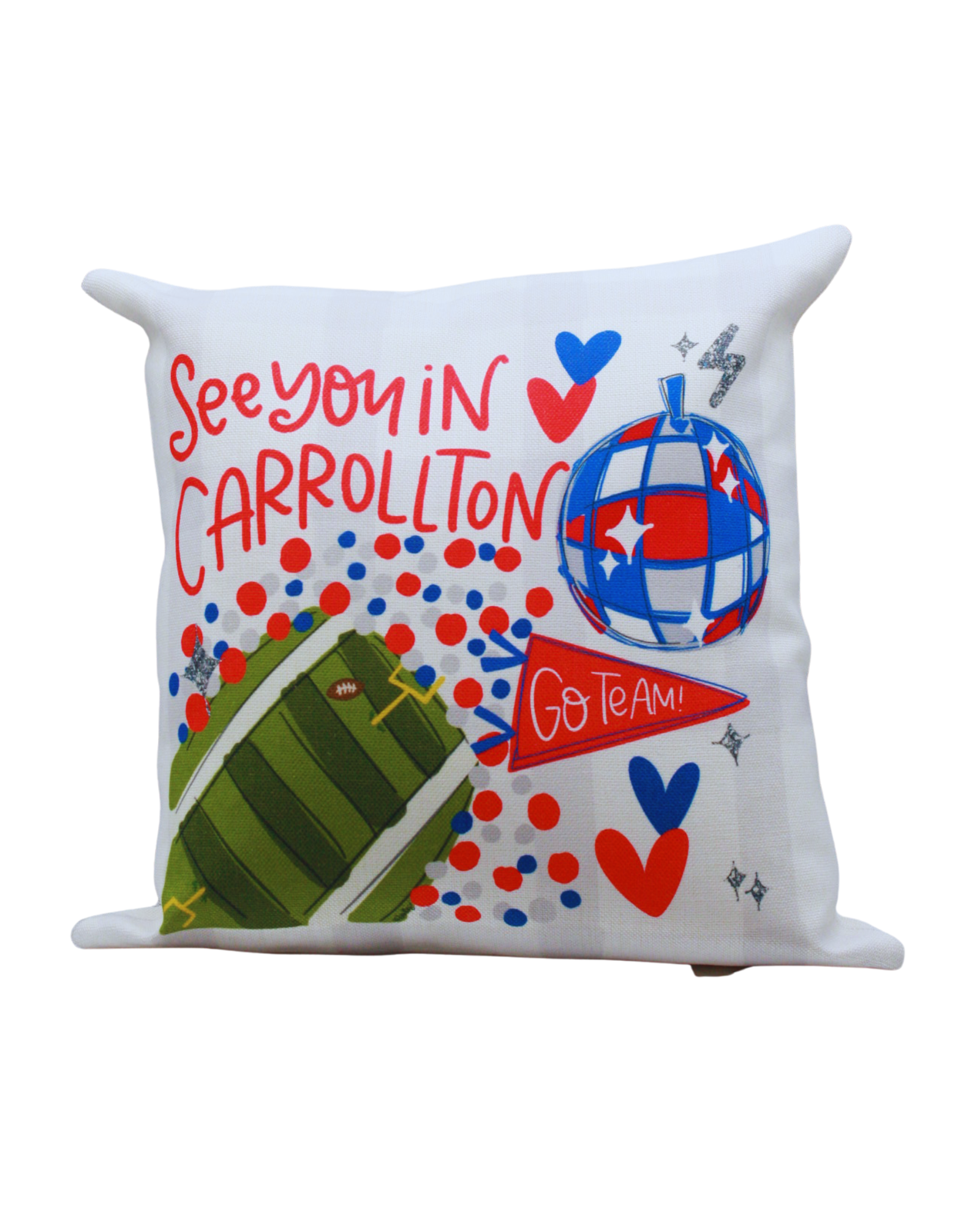 image of: SEE YOU IN CARROLLTON PILLOW