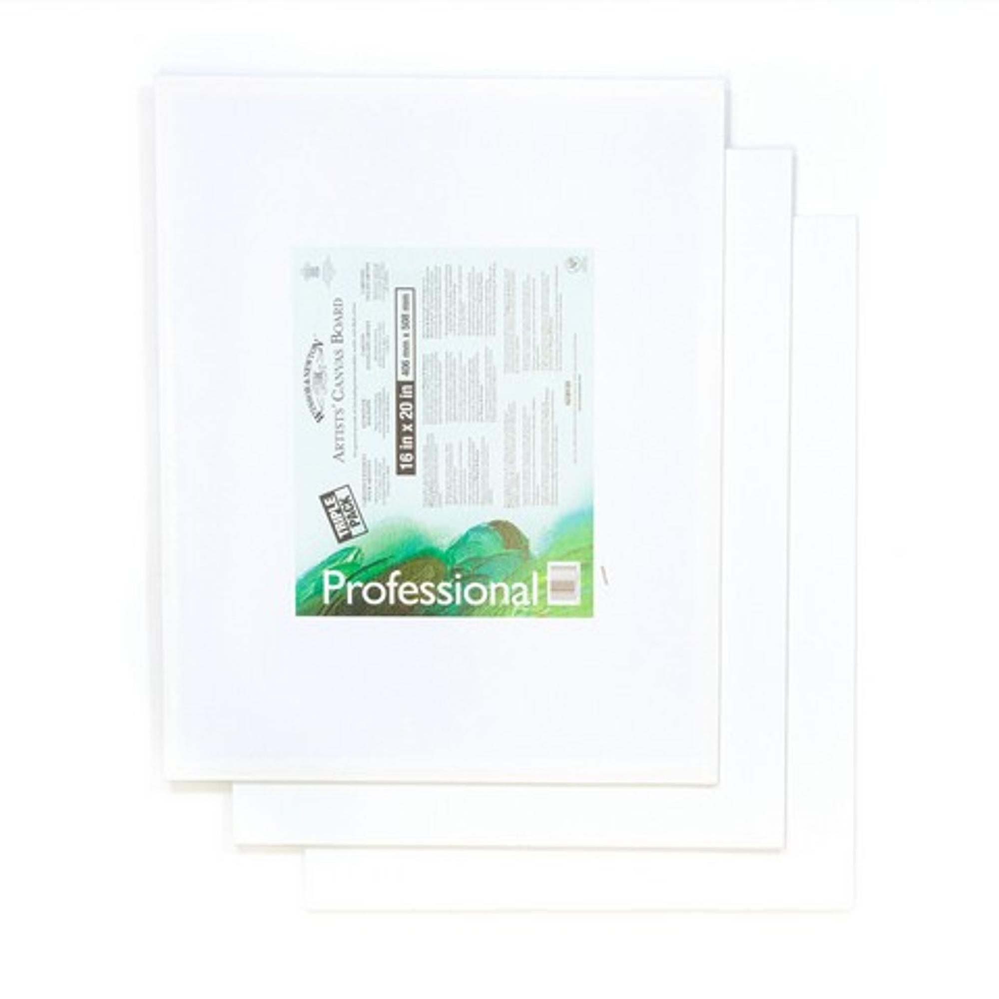 image of: WINSOR & NEWTON ARTIST CANVAS BOARDS 3 PACK 16X20