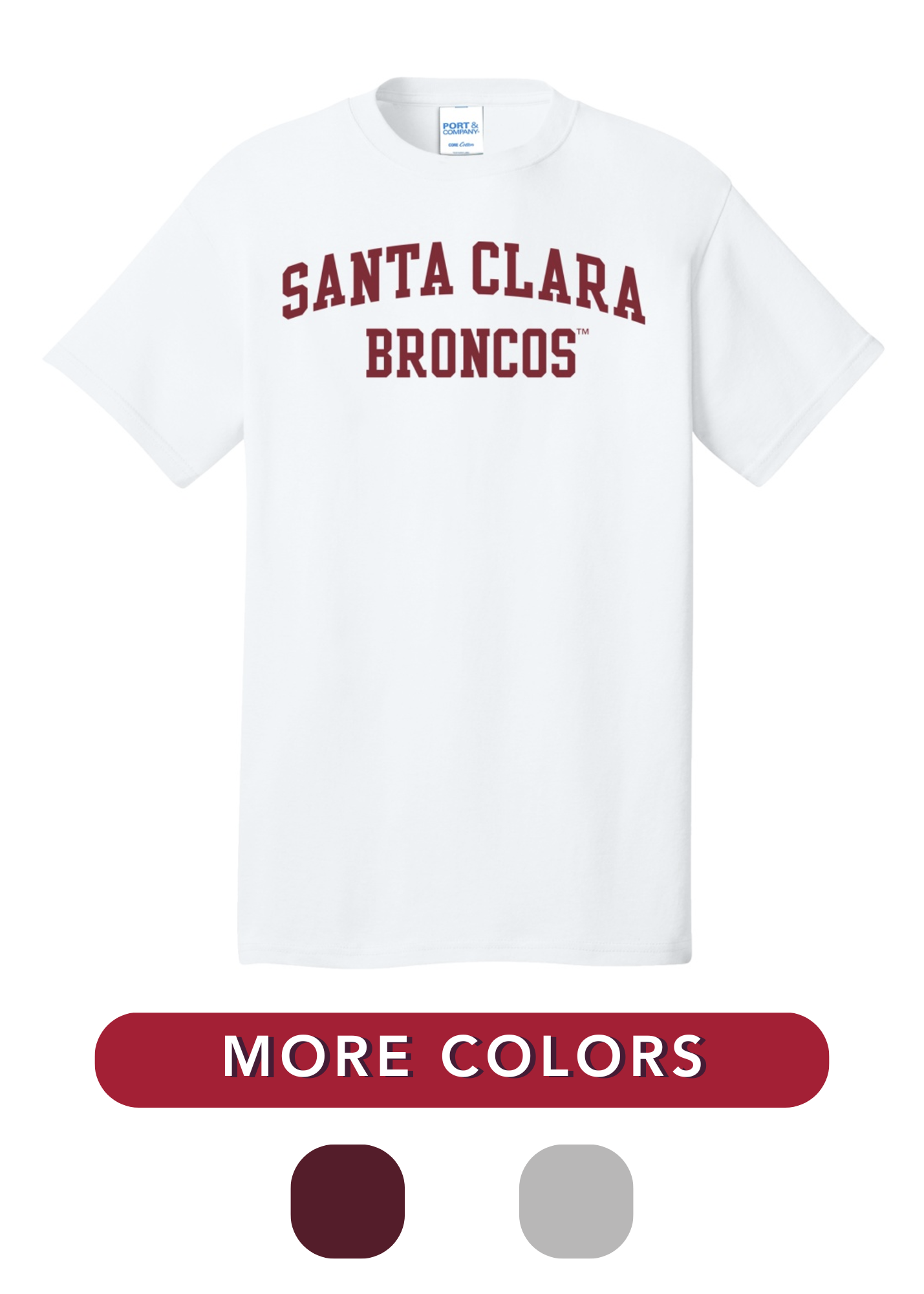 image of: Santa Clara Broncos Arch Short Sleeve Tee