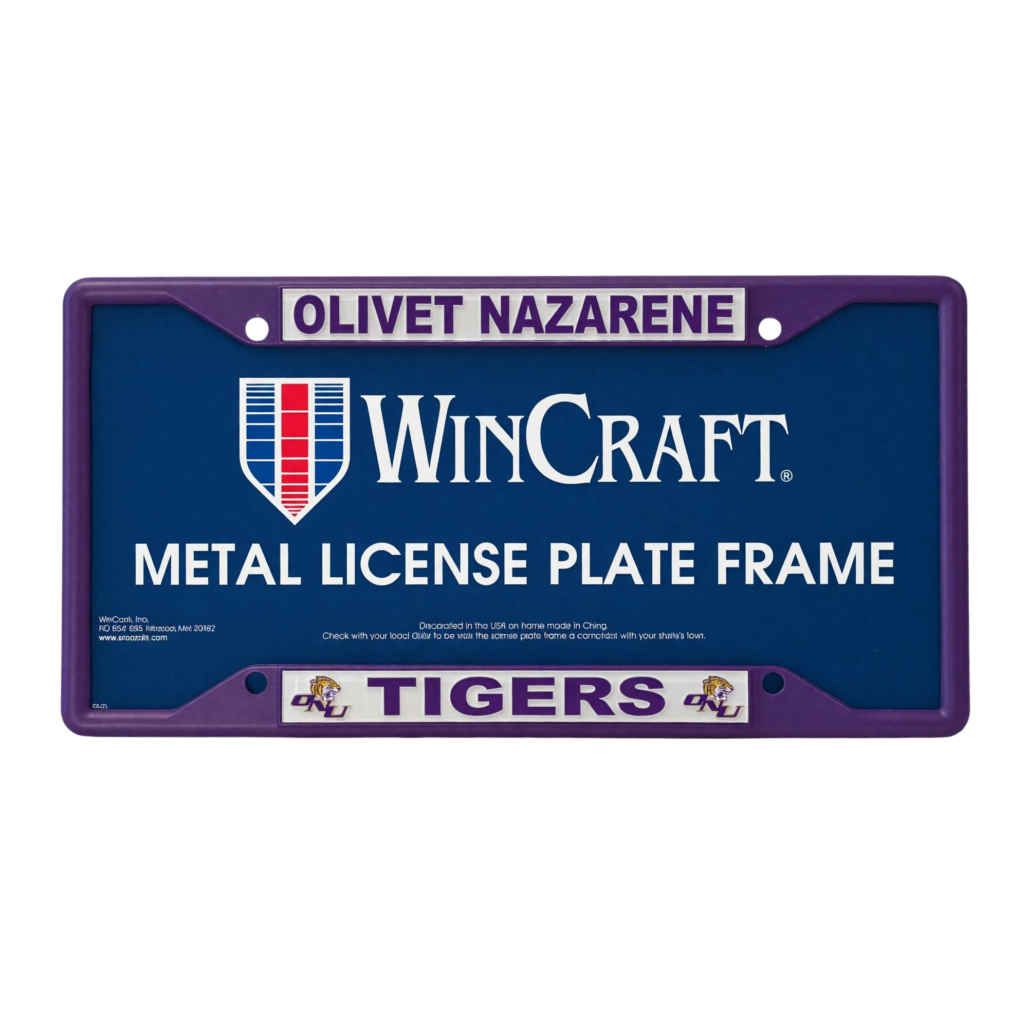 Product image 1 of 1 for Olivet Nazarene Tigers License Plate Frame