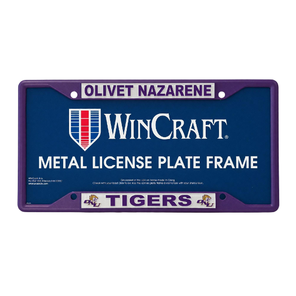 Olivet Nazarene Tigers License Plate Frame; $26.99