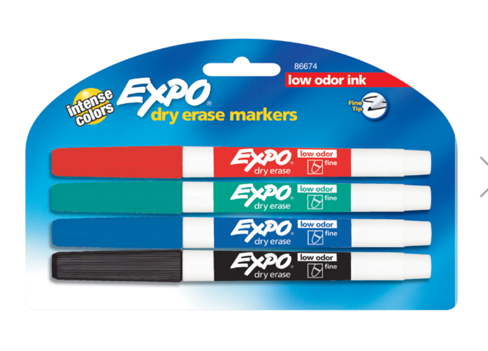 image of: Expo Markers - Asst. Fine, 4pk