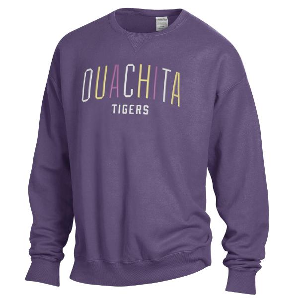 Ouachita Tigers Comfort Wash Crew; $49.99
