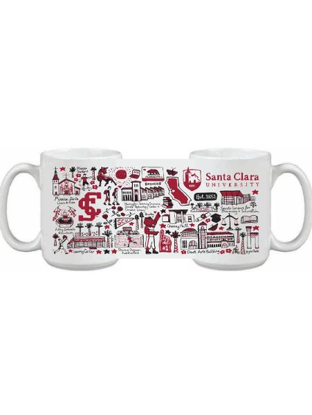 Santa Clara University Julia Gash 15oz Grande Mug, White; $19.98