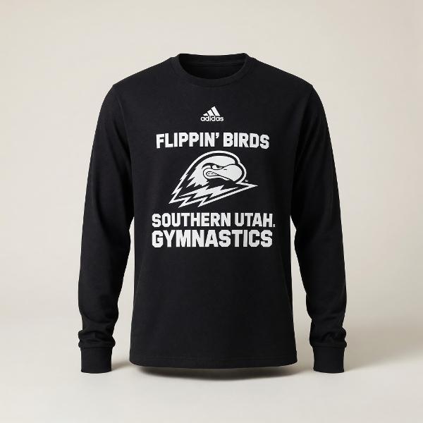 Adidas SUU Flippin' Birds Gymnastics Long Sleeve Tee; $35.99