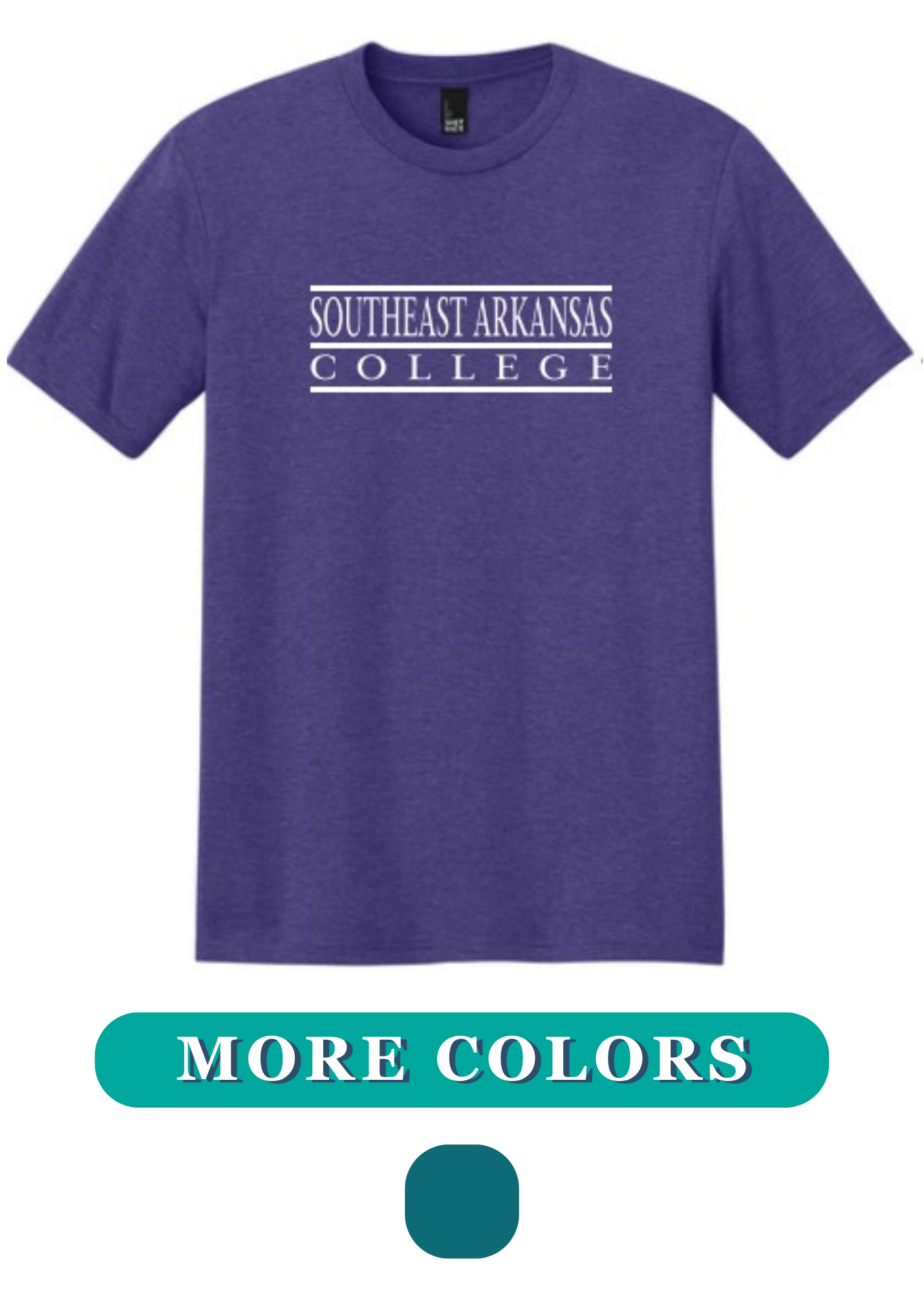 Product image 1 of 1 for Southeast Arkansas College Bar Tri-Blend Short Sleeve Tee, Black Frost