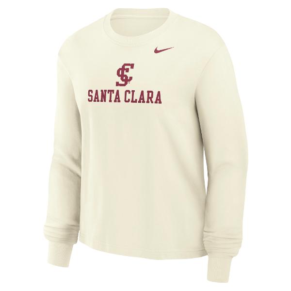 Santa Clara Broncos Nike Women's Boxy Long Sleeve Tee, Sail; $60.00