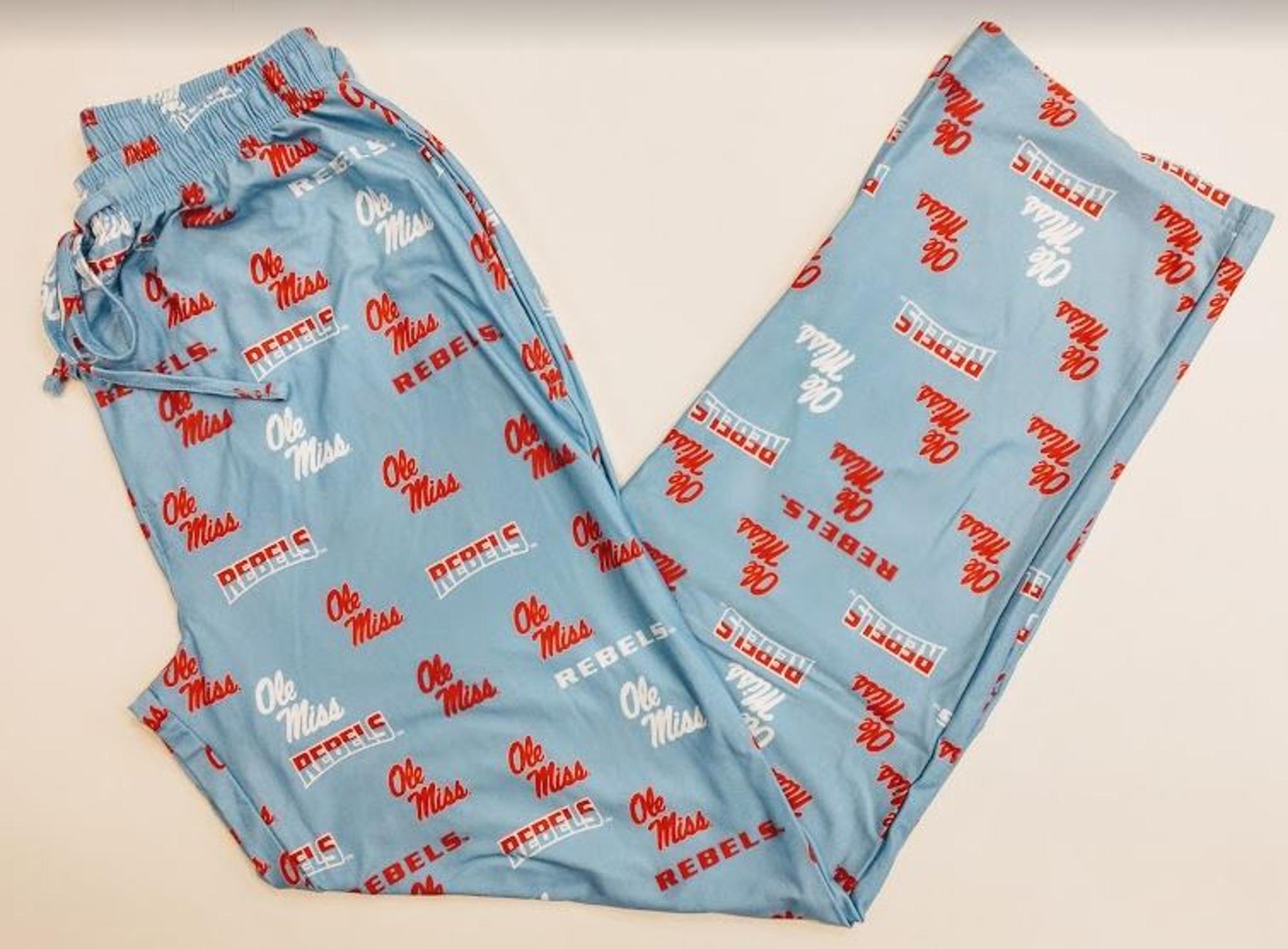 image of: Ole Miss Breakthrough Print Knit Pants Light Blue