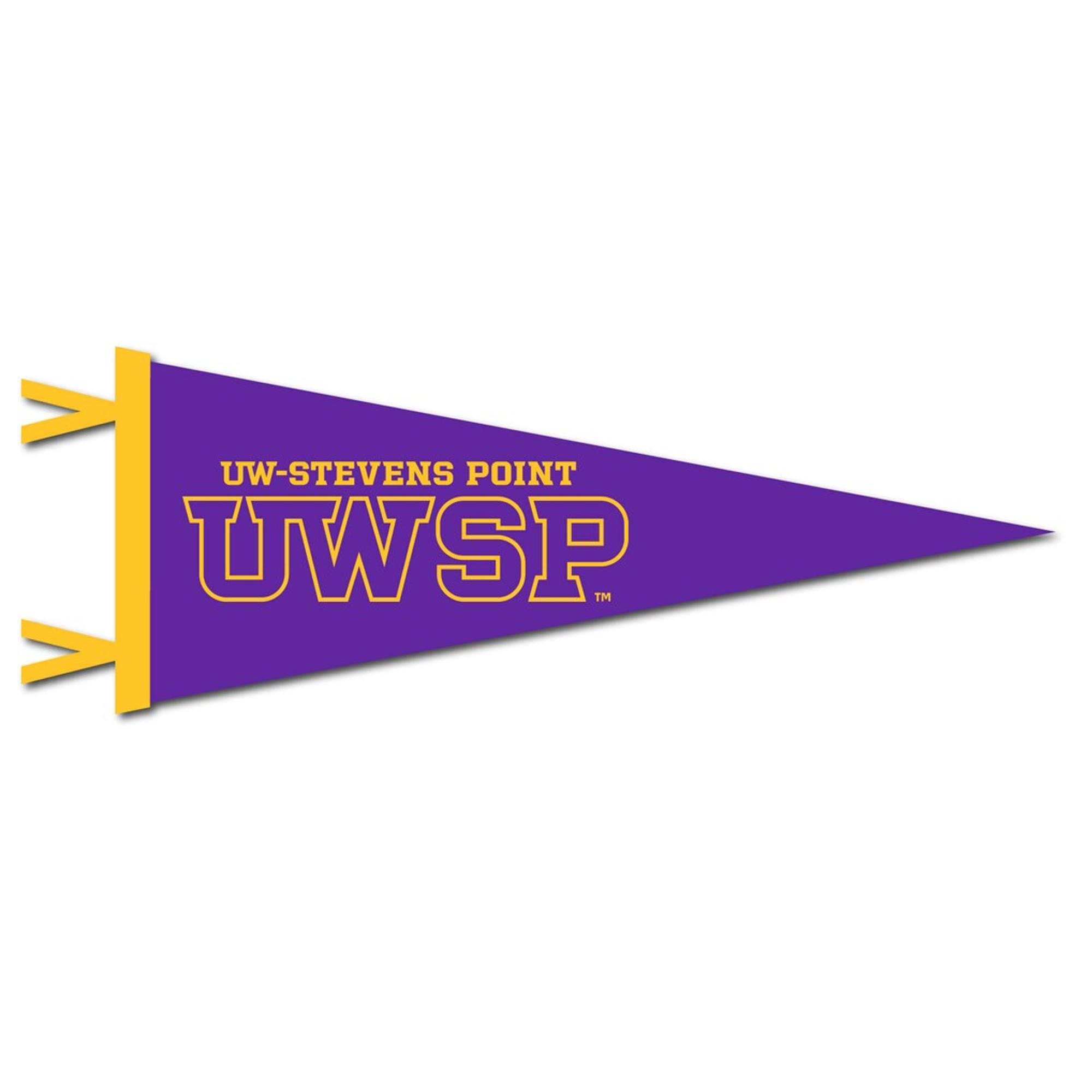 Product image 1 of 1 for University of Wisconsin Stevens Point 9in x 24in Pennant, Purple